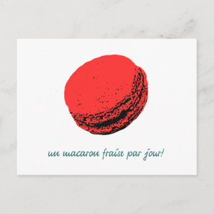 Postal macaroon de fresa