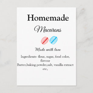 Postal macarrones caseros añadir ingredientes hechos con