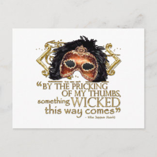 Postal Macbeth "algo" cita traviesa (versión del oro)