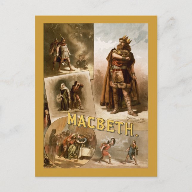 Postal Macbeth, la obra 1884 (Anverso)