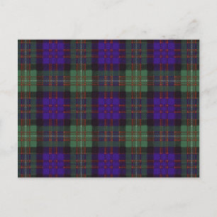 Postal MacDonald de Glengarry Patrón de Tartán escocés