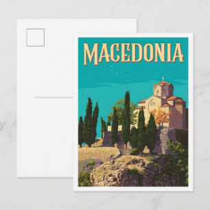 Postal Macedonia Arte Antiguo Viajes