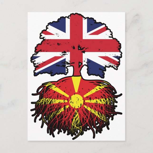 Postal Macedonia Macedonio Reino Unido Británico Reino Un (Anverso)