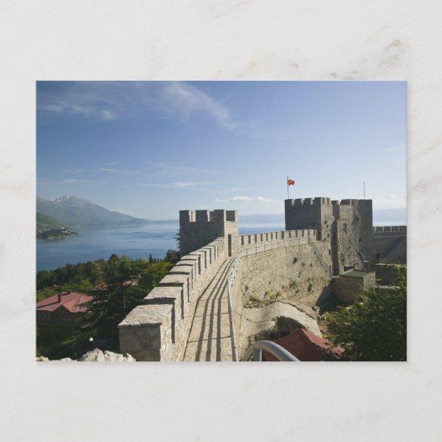 Postal MACEDONIA, Ohrid. Castillo del Car Samoil - Castil (Anverso)