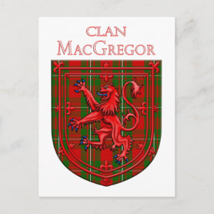 Postal MacGregor Tartan Scottish Plaid Lion Rampant