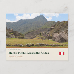 Postal Machu Picchu a través de los Andes