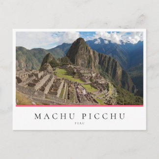 Postal Machu Picchu, ciudad inca del Perú