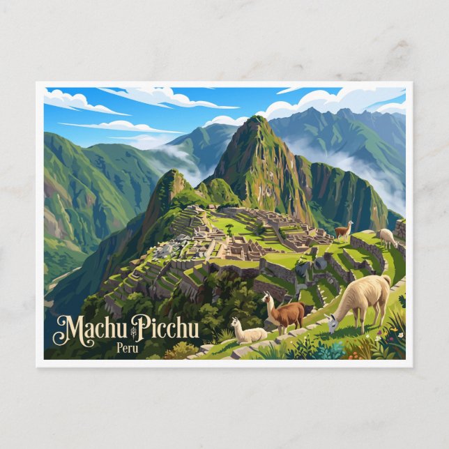 Postal Machu Picchu Cusco Perú (Anverso)