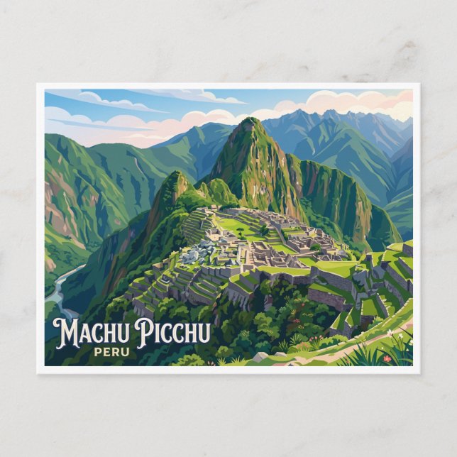 Postal Machu Picchu Cusco Perú (Anverso)