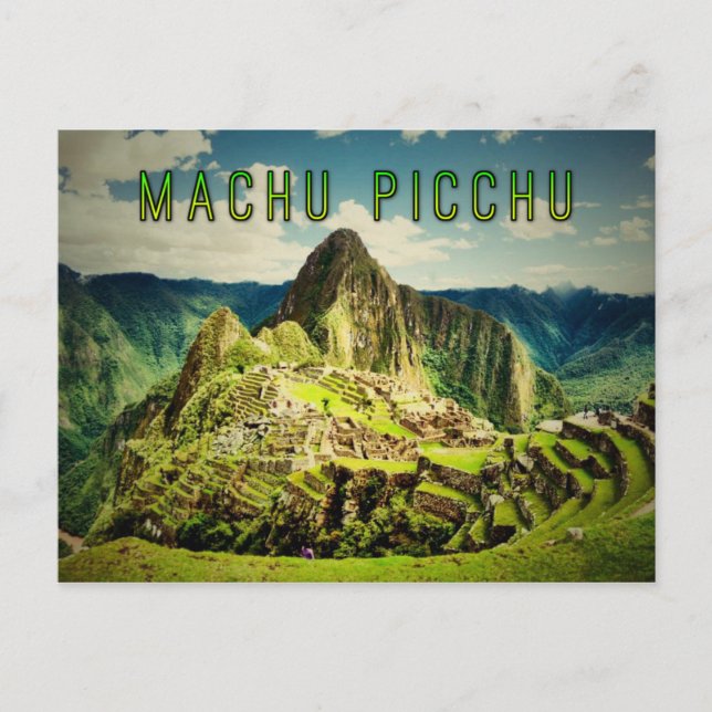 Postal Machu Picchu estilizado (Anverso)