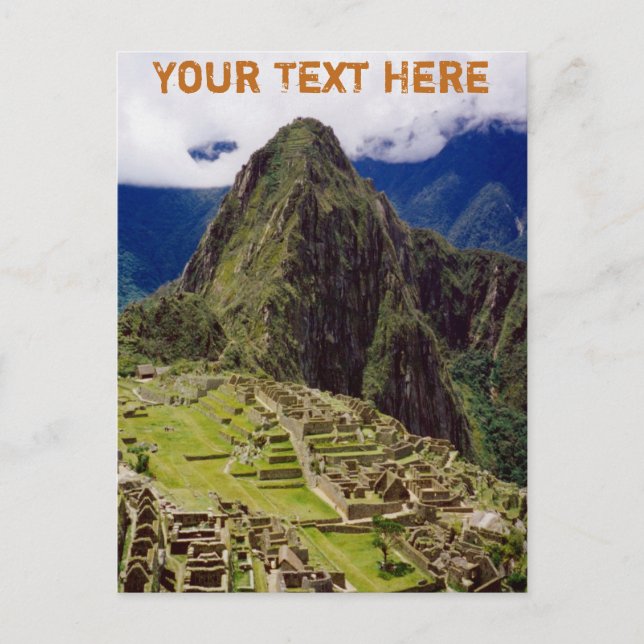 Postal Machu Picchu personalizable, Perú (Anverso)