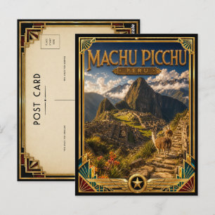 Postal Machu Picchu Perú Cartel Vintage Ciudadela Inca Ar
