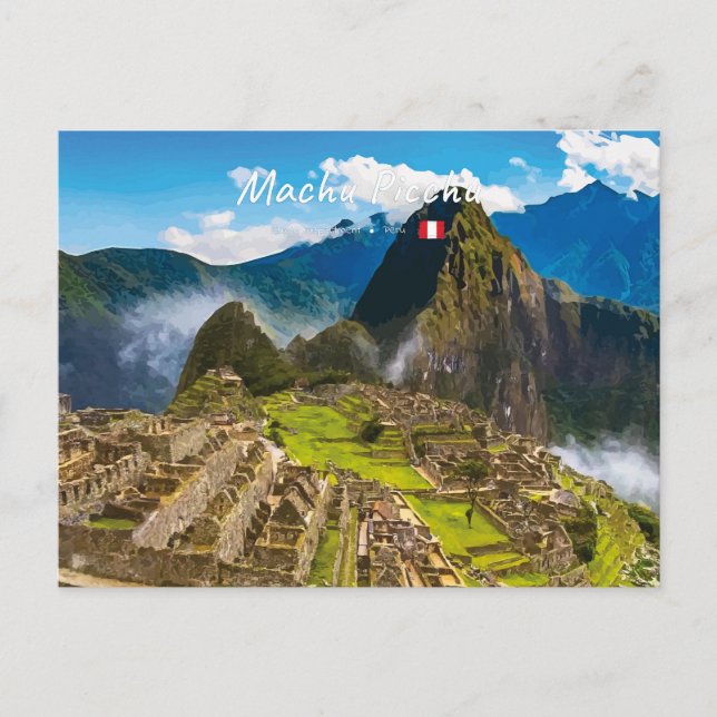 Postal Machu Picchu, Perú - Ruinas de la Ciudadela Inca (Anverso)
