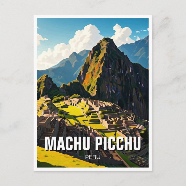 Postal Machu Picchu Peru Travel Souvenir (Anverso)