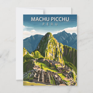 Postal Machu Picchu Perú Viaje Ruinas Incas