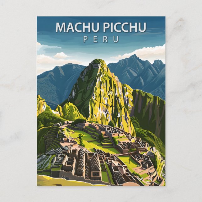 Postal Machu Picchu Perú Viaje Ruinas Incas (Anverso)