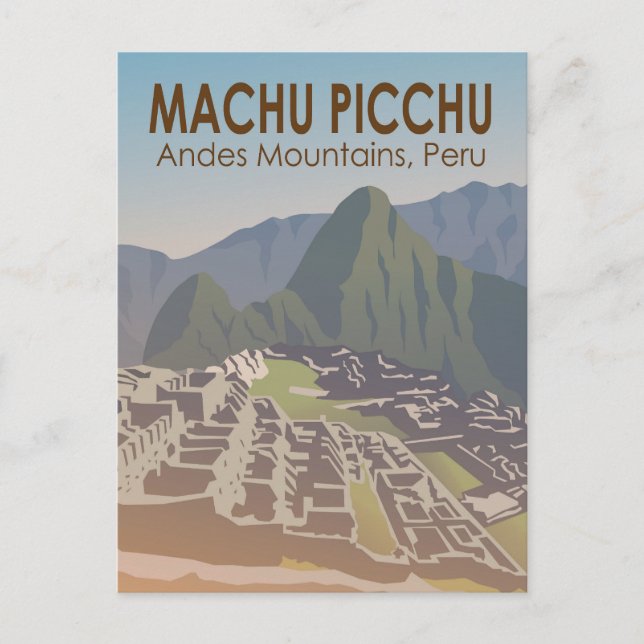 Postal Machu Picchu Perú Vintage (Anverso)