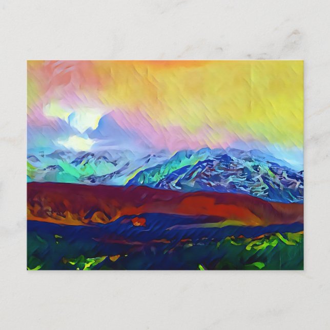 Postal Macizo montañoso de España (Anverso)