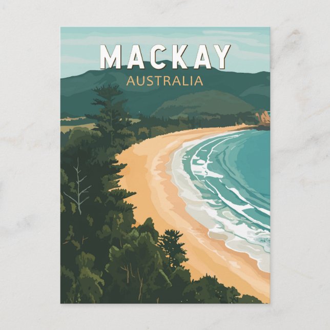 Postal Mackay Australia Viajes de arte (Anverso)