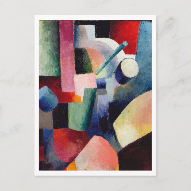 Postal Macke de agosto, composición coloreada de formular (Anverso)