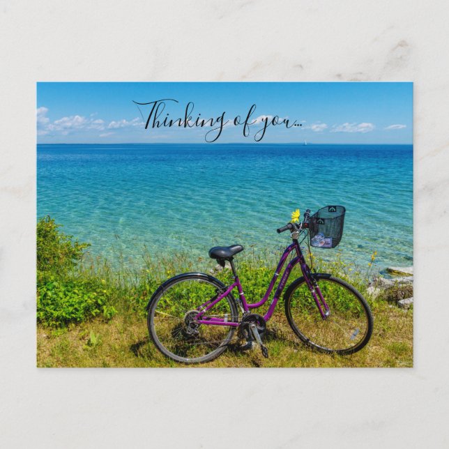 Postal Mackinac Island Bike Pensando En Tu Postcard (Anverso)