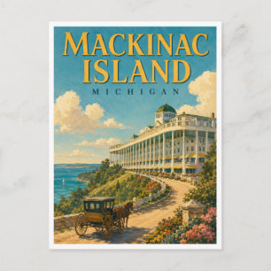 Postal Mackinac Island Michigan Grand Hotel GeoSaga