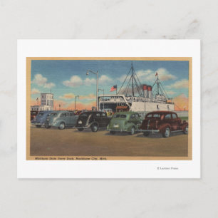 Postal Mackinaw City, MI - Vista del muelle del ferry del