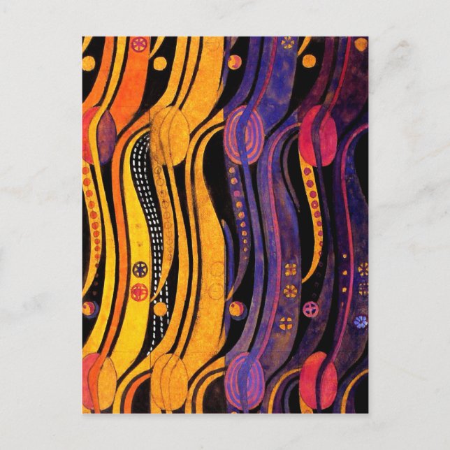 Postal Mackintosh: Diseño de Tulips (Anverso)