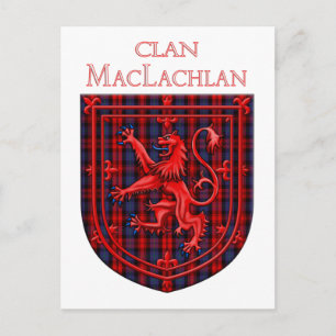 Postal Maclachlan Tartan Scottish Plaid Lion Rampant