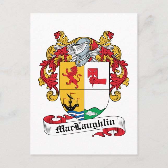 Postal MacLaughlin Family Crest (Anverso)