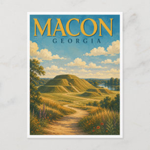 Postal Macon Georgia Ocmulgee Mounds GeoSaga
