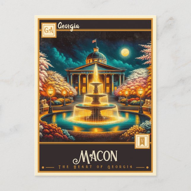 Postal Macon, Georgia | Vintage (Anverso)