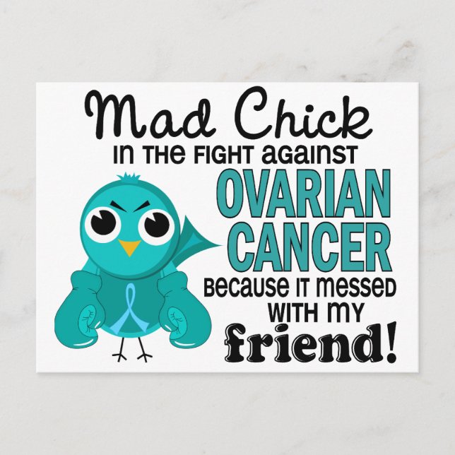 Postal Mad Chick 2 Friend Ovarian Cancer (Anverso)
