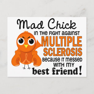 Postal Mad Chick 2 Mejor Amigo Esclerosis Múltiple MS
