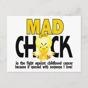 Postal Mad Chick In the Fight Children Cancer