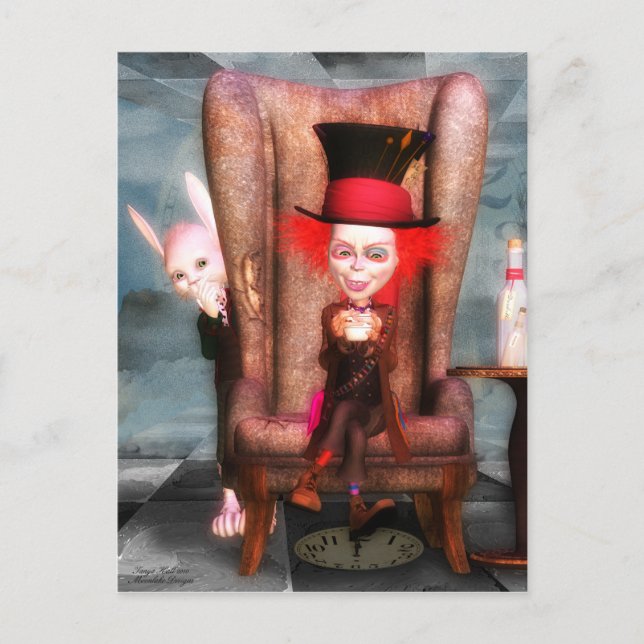 Postal Mad Hatter Postcard (Anverso)