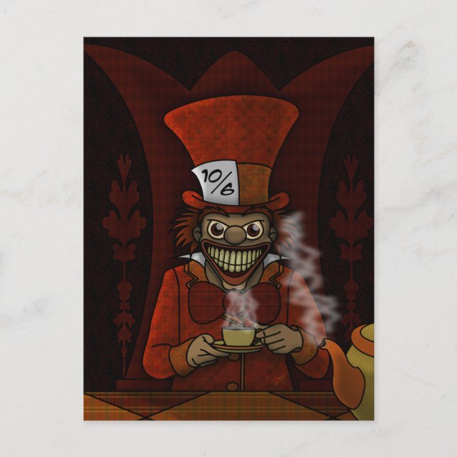 Postal Mad Hatter Postcard (Anverso)