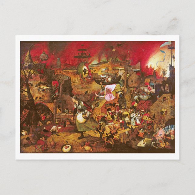 Postal Mad Meg (Grasa Desolada), Pieter Bruegel (Anverso)