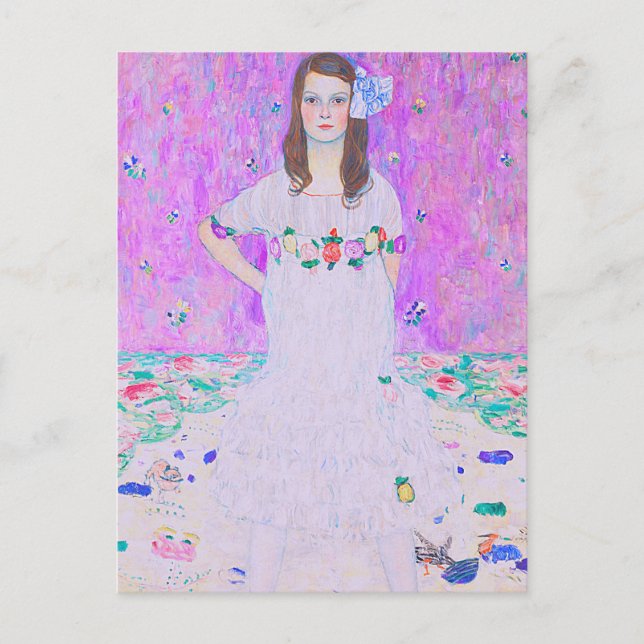 Postal Mäda Primavesi de Gustav Klimt (Anverso)