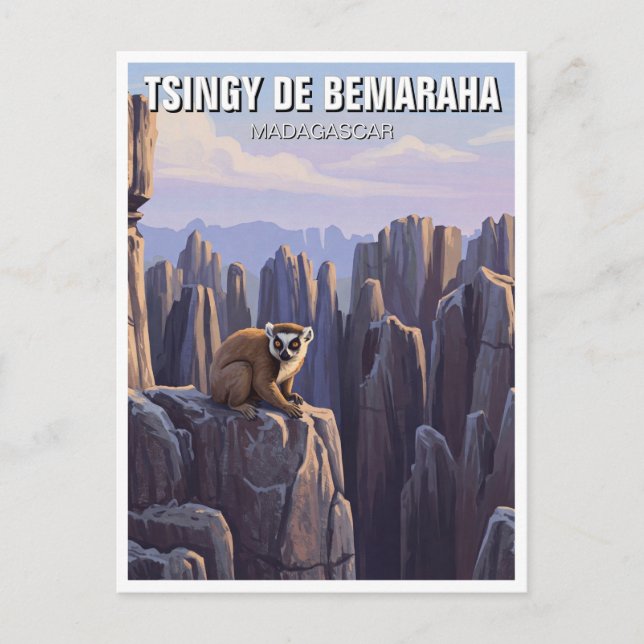 Postal Madagascar Parque Nacional Tsingy de Bemaraha Viaj (Anverso)