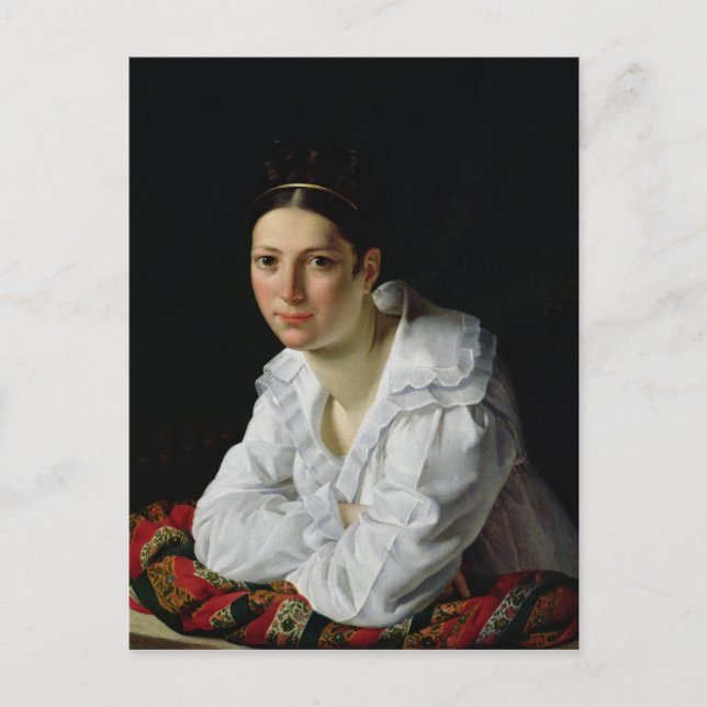 Postal Madama Claude Marie Dubufe 1818 (Anverso)