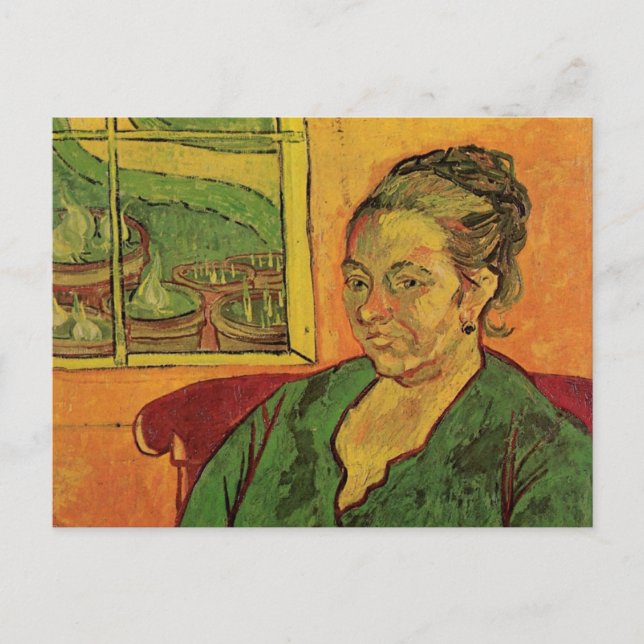 Postal Madame Augustine Roulin por Vincent van Gogh (Anverso)