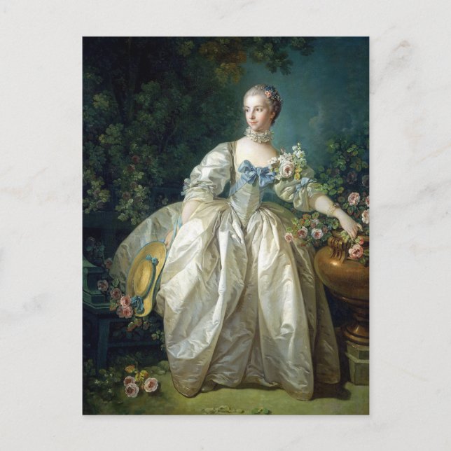 Postal Madame Bergeret 1766 Boucher (Anverso)
