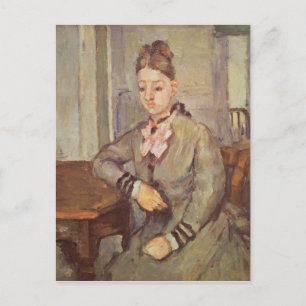 Postal Madame Cezanne inclinándose sobre una mesa, 1873-7