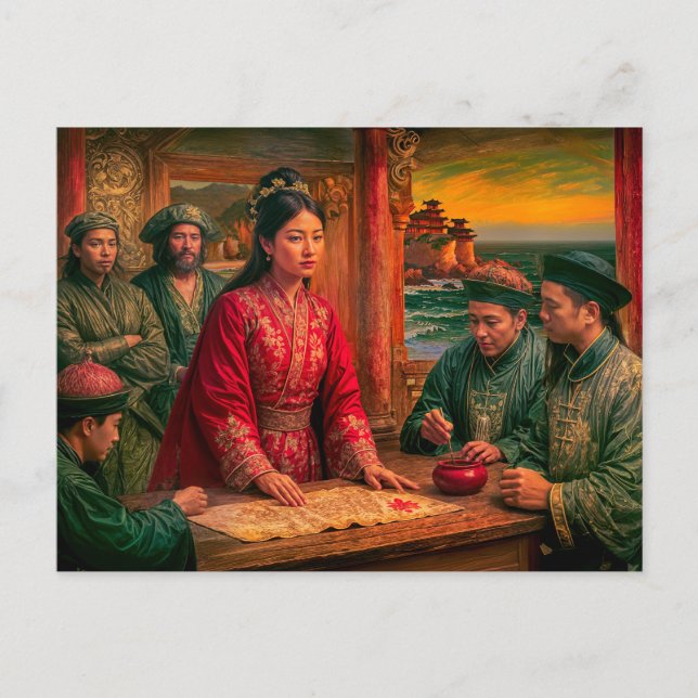 Postal Madame Ching Pirate Queen Portrait (Anverso)