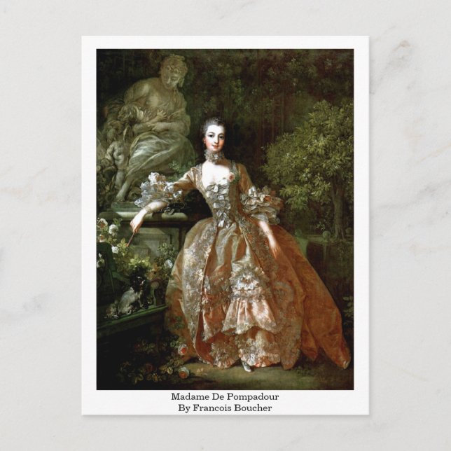 Postal Madame De Pompadour Por Francois Boucher (Anverso)