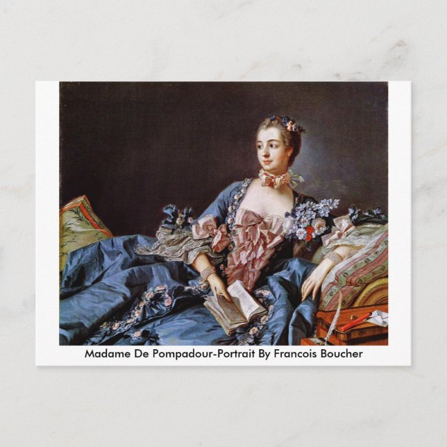 Postal Madame De Pompadour-Retrato De Francois Boucher (Anverso)