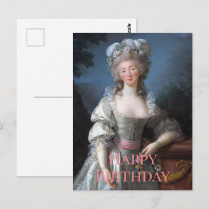 Postal Madame du Barry 1782 Feliz cumpleaños