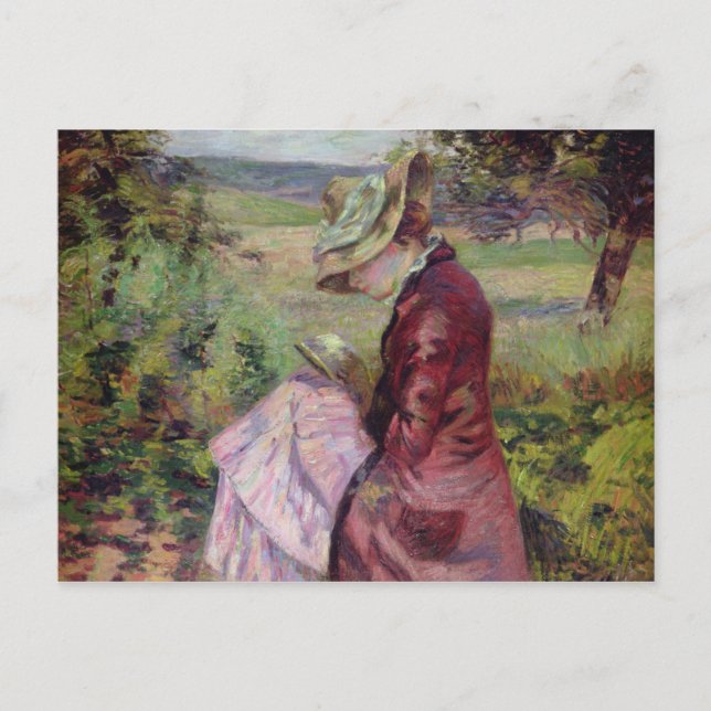 Postal Madame Guillaumin leyendo, c.1887 (Anverso)