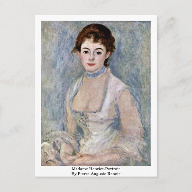 Postal Madame Henriot-Portrait De Pierre-Auguste Renoir (Anverso)